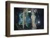 Scuba Diver in Gran Cenote, Tulum, Yucatan Peninsula, Mexico. Model Release-Reinhard Dirscherl-Framed Photographic Print