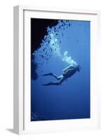 Scuba Diver-Geoff Tompkinson-Framed Photographic Print