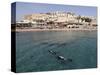 Scuba Divers Enjoy the Clear Red Sea Waters at Sharks Bay, Sharm El-Sheikh, Sinai South, Egypt-Stuart Forster-Stretched Canvas