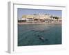 Scuba Divers Enjoy the Clear Red Sea Waters at Sharks Bay, Sharm El-Sheikh, Sinai South, Egypt-Stuart Forster-Framed Photographic Print