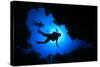 Scuba Diving in Cave-Rich Carey-Stretched Canvas