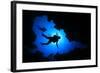 Scuba Diving in Cave-Rich Carey-Framed Photographic Print