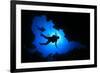 Scuba Diving in Cave-Rich Carey-Framed Photographic Print