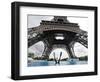 Scuba Diving under the Eiffel Tower, Paris, France-Michael Sawyer-Framed Photographic Print