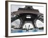 Scuba Diving under the Eiffel Tower, Paris, France-Michael Sawyer-Framed Photographic Print