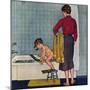 "Scuba in the Tub", November 29, 1958-Amos Sewell-Mounted Premium Giclee Print