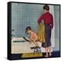 "Scuba in the Tub", November 29, 1958-Amos Sewell-Framed Stretched Canvas