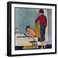 "Scuba in the Tub", November 29, 1958-Amos Sewell-Framed Giclee Print