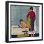 "Scuba in the Tub", November 29, 1958-Amos Sewell-Framed Giclee Print