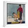 "Scuba in the Tub", November 29, 1958-Amos Sewell-Framed Giclee Print