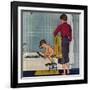 "Scuba in the Tub", November 29, 1958-Amos Sewell-Framed Giclee Print