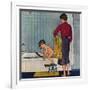 "Scuba in the Tub", November 29, 1958-Amos Sewell-Framed Giclee Print