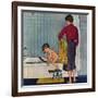 "Scuba in the Tub", November 29, 1958-Amos Sewell-Framed Giclee Print