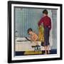 "Scuba in the Tub", November 29, 1958-Amos Sewell-Framed Giclee Print