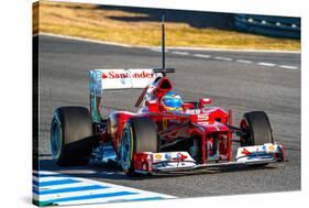 Scuderia Ferrari F1, Fernando Alonso, 2012-viledevil-Stretched Canvas