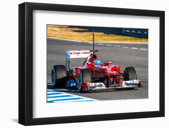 Scuderia Ferrari F1, Fernando Alonso, 2012-viledevil-Framed Premium Photographic Print