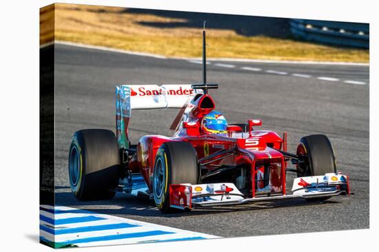 Scuderia Ferrari F1, Fernando Alonso, 2012-viledevil-Stretched Canvas