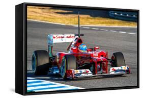 Scuderia Ferrari F1, Fernando Alonso, 2012-viledevil-Framed Stretched Canvas