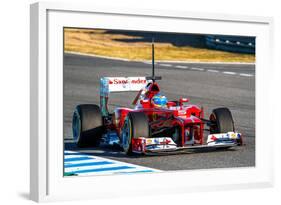 Scuderia Ferrari F1, Fernando Alonso, 2012-viledevil-Framed Photographic Print