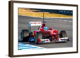 Scuderia Ferrari F1, Fernando Alonso, 2012-viledevil-Framed Photographic Print