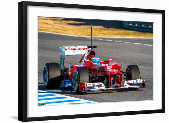 Scuderia Ferrari F1, Fernando Alonso, 2012-viledevil-Framed Photographic Print