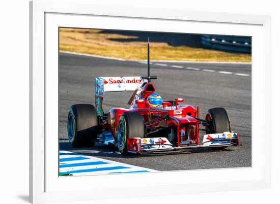 Scuderia Ferrari F1, Fernando Alonso, 2012-viledevil-Framed Photographic Print