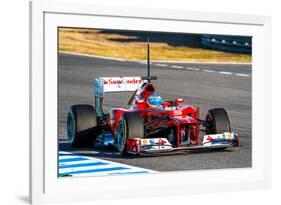 Scuderia Ferrari F1, Fernando Alonso, 2012-viledevil-Framed Photographic Print