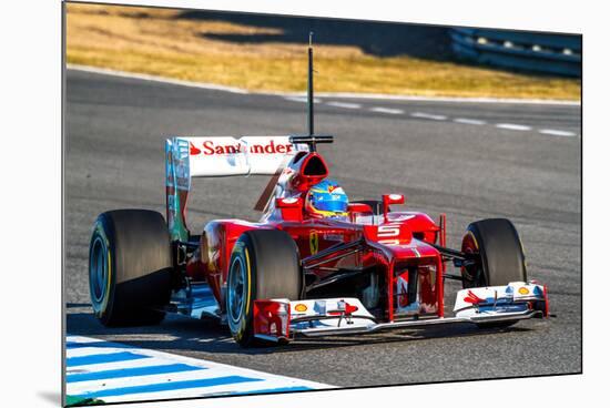 Scuderia Ferrari F1, Fernando Alonso, 2012-viledevil-Mounted Photographic Print