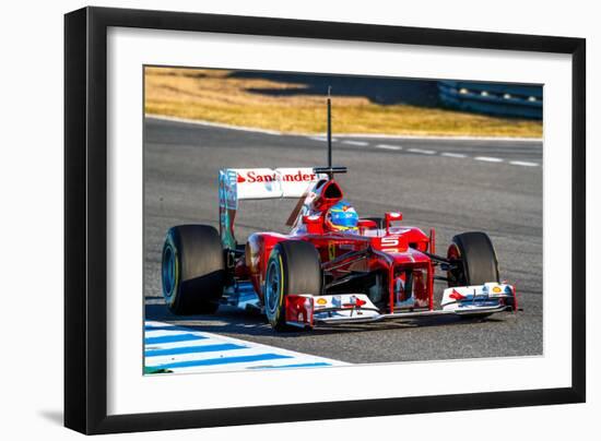 Scuderia Ferrari F1, Fernando Alonso, 2012-viledevil-Framed Photographic Print