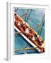 "Scullers,"June 25, 1938-Michael Dolas-Framed Giclee Print