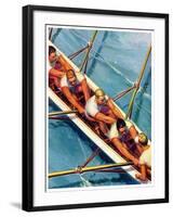 "Scullers,"June 25, 1938-Michael Dolas-Framed Giclee Print