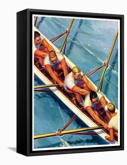 "Scullers,"June 25, 1938-Michael Dolas-Framed Stretched Canvas
