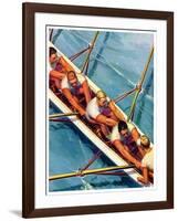 "Scullers,"June 25, 1938-Michael Dolas-Framed Giclee Print