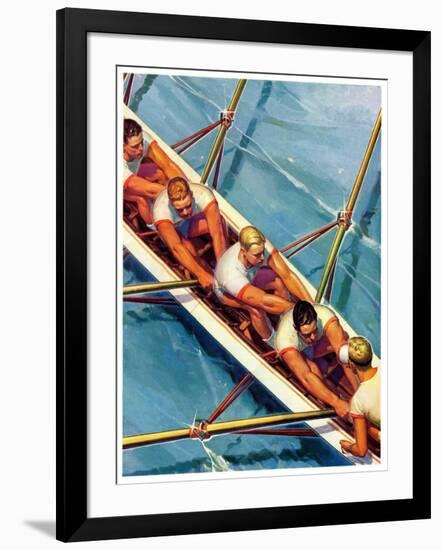 "Scullers,"June 25, 1938-Michael Dolas-Framed Giclee Print