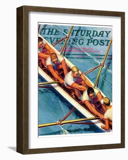 "Scullers," Saturday Evening Post Cover, June 25, 1938-Michael Dolas-Framed Giclee Print