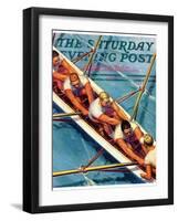 "Scullers," Saturday Evening Post Cover, June 25, 1938-Michael Dolas-Framed Giclee Print