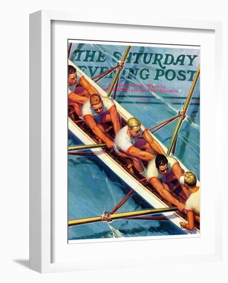 "Scullers," Saturday Evening Post Cover, June 25, 1938-Michael Dolas-Framed Giclee Print