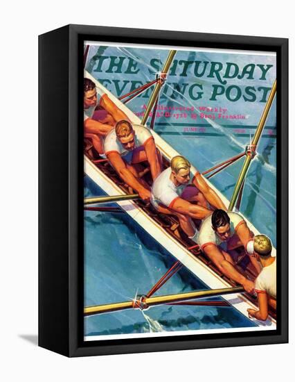 "Scullers," Saturday Evening Post Cover, June 25, 1938-Michael Dolas-Framed Stretched Canvas