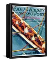 "Scullers," Saturday Evening Post Cover, June 25, 1938-Michael Dolas-Framed Stretched Canvas