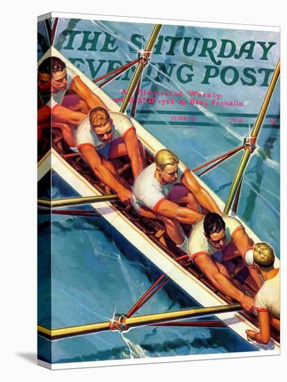 "Scullers," Saturday Evening Post Cover, June 25, 1938-Michael Dolas-Stretched Canvas