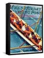 "Scullers," Saturday Evening Post Cover, June 25, 1938-Michael Dolas-Framed Stretched Canvas