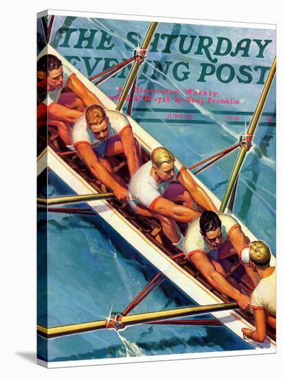 "Scullers," Saturday Evening Post Cover, June 25, 1938-Michael Dolas-Stretched Canvas