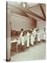 Scullery Practice, Sailors Home School of Nautical Cookery, London, 1907-null-Stretched Canvas