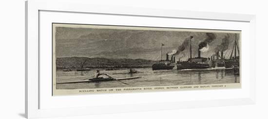 Sculling Match on the Parramatta River, Sydney, Between Clifford and Hanlan, 7 February-null-Framed Giclee Print