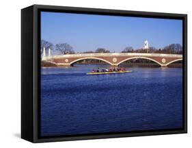 Sculling on the Charles River, Harvard University, Cambridge, Massachusetts-Rob Tilley-Framed Stretched Canvas