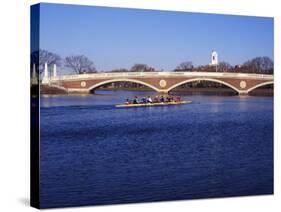 Sculling on the Charles River, Harvard University, Cambridge, Massachusetts-Rob Tilley-Stretched Canvas