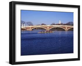 Sculling on the Charles River, Harvard University, Cambridge, Massachusetts-Rob Tilley-Framed Photographic Print