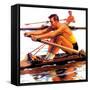 "Sculling Race,"August 15, 1936-Maurice Bower-Framed Stretched Canvas