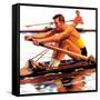 "Sculling Race,"August 15, 1936-Maurice Bower-Framed Stretched Canvas