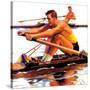 "Sculling Race,"August 15, 1936-Maurice Bower-Stretched Canvas